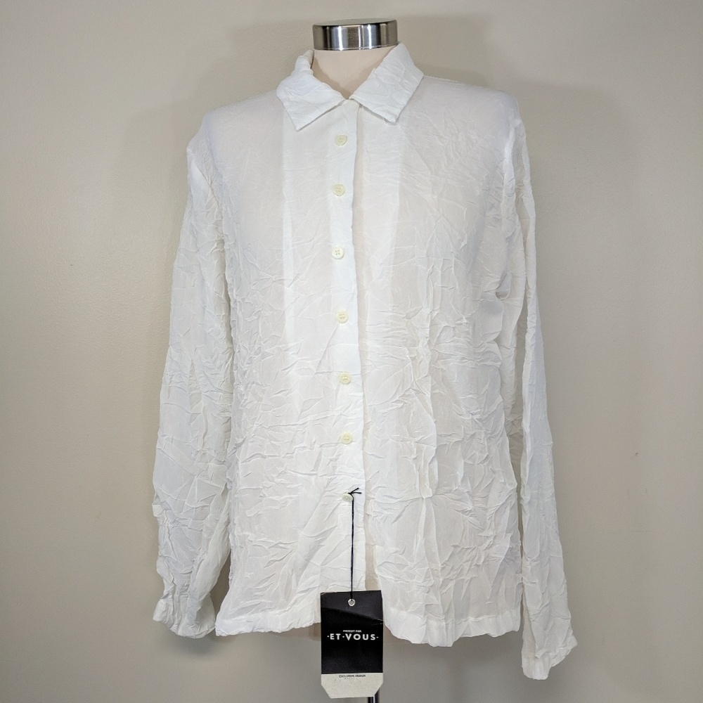 Crinkle Fabric 1990's Et Vous Blouse Brand New Deadstock